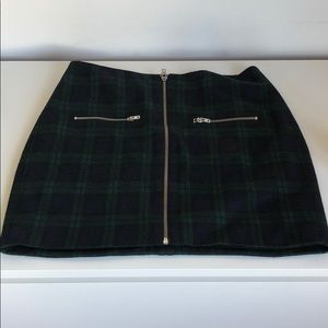 Madewell plaid mini skirt